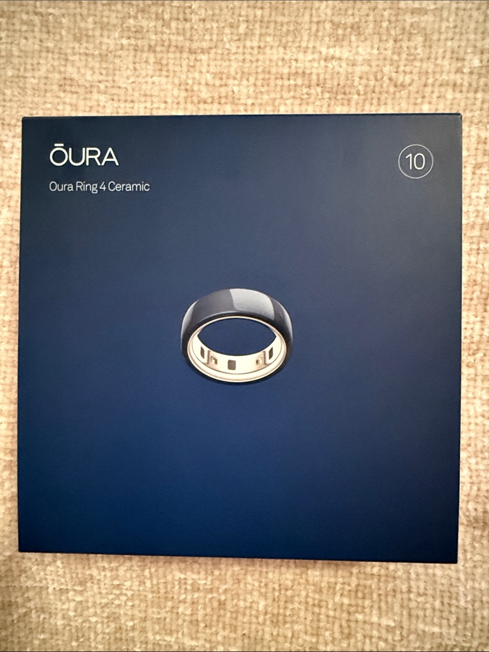 Oura Ring 4 Ceramic in Midnight (Blue) - Size 10